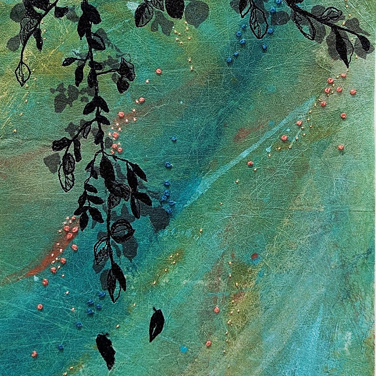 A stillness in Leaves - close up 2- Ellie Hipkin Art