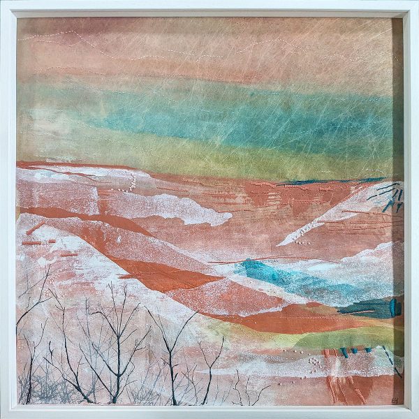 'A Frosty Winter's walk’ - Original Artwork - 65cm x 65cm Framed - Between Branch and Horizon collection