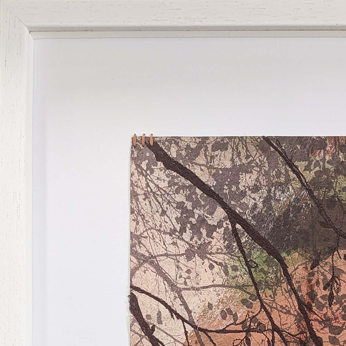 Blush Canopy II (falling Branches) frame detail - Ellie Hipkin Art