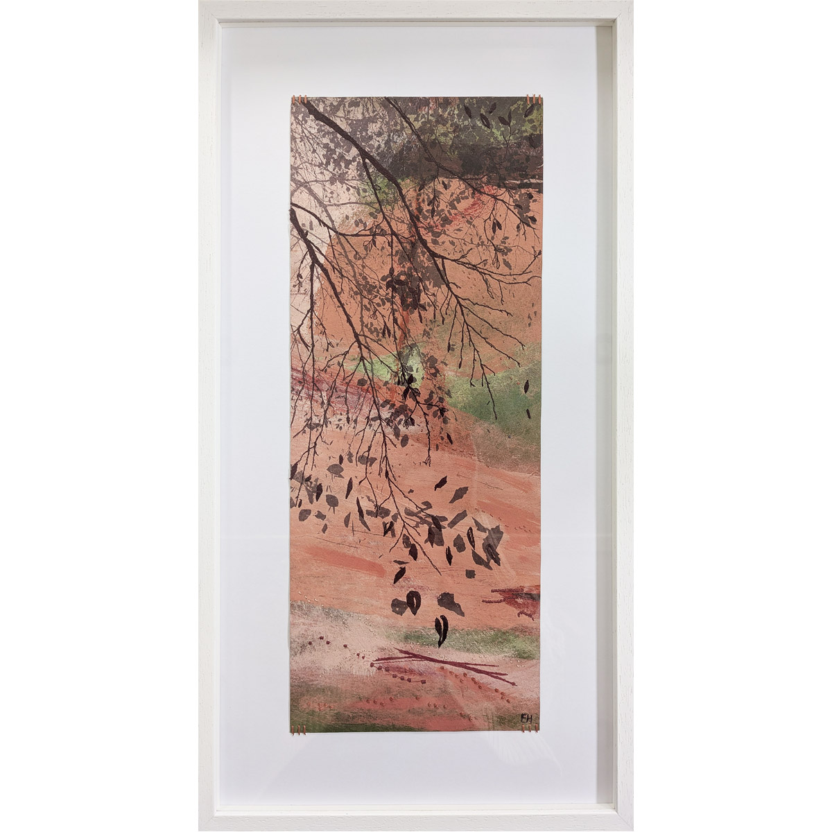 Blush Canopy II (falling Branches) framed - Ellie Hipkin Art