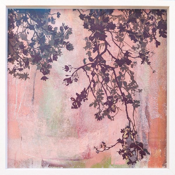 'Blush Canopy V’ - Original Artwork - 43cm x 43cm Framed - 'Soft Renewal' Collection