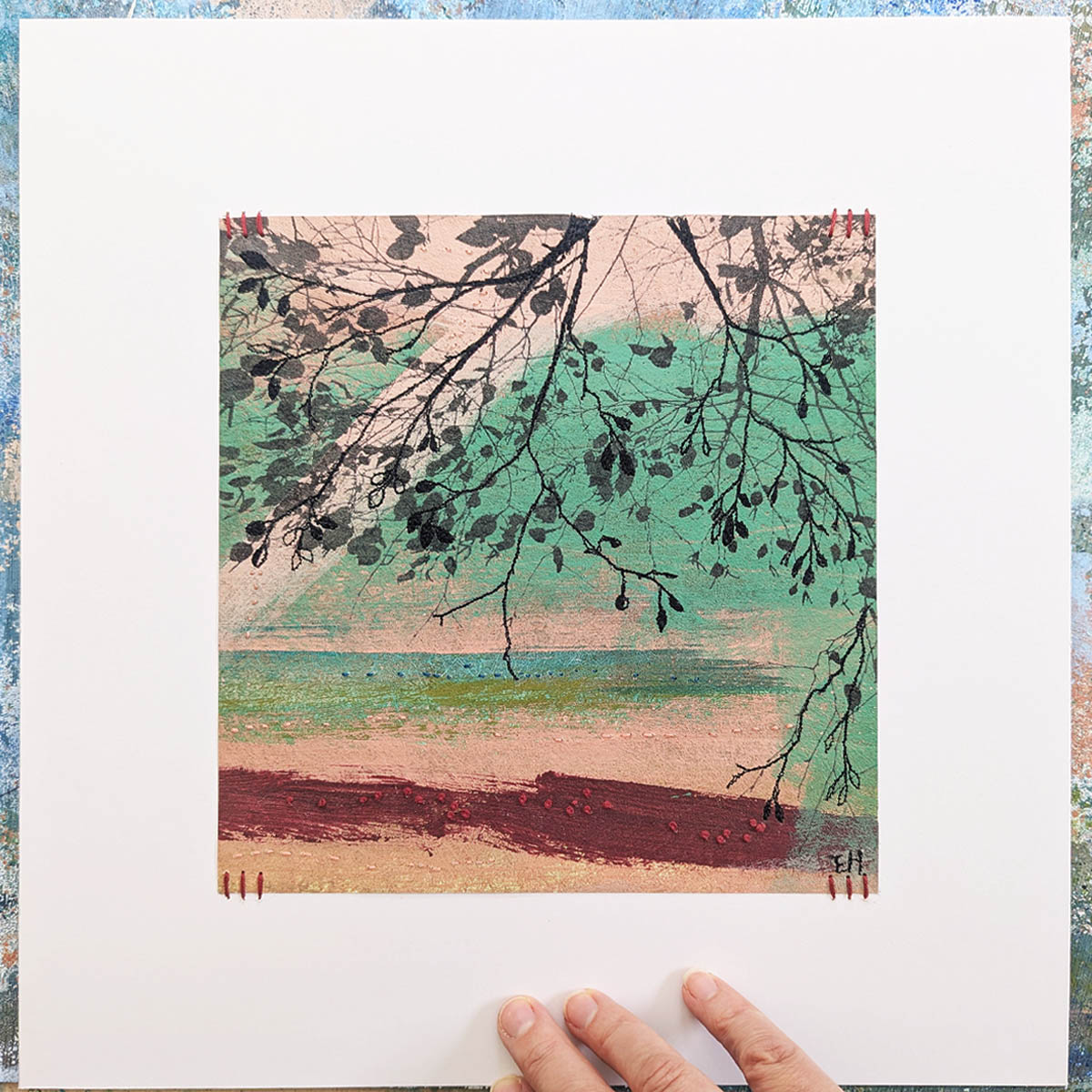 Pink Horizon-with mount- Ellie Hipkin